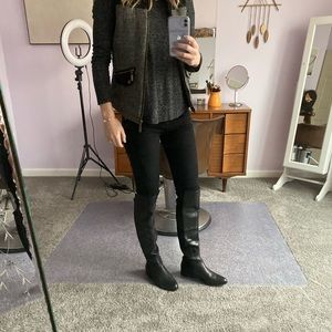 Black above the knee Clark’s riding boots